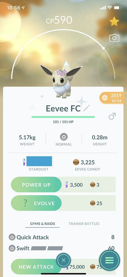 Shiny Eevee Flower Crown Trading Pogo Trading